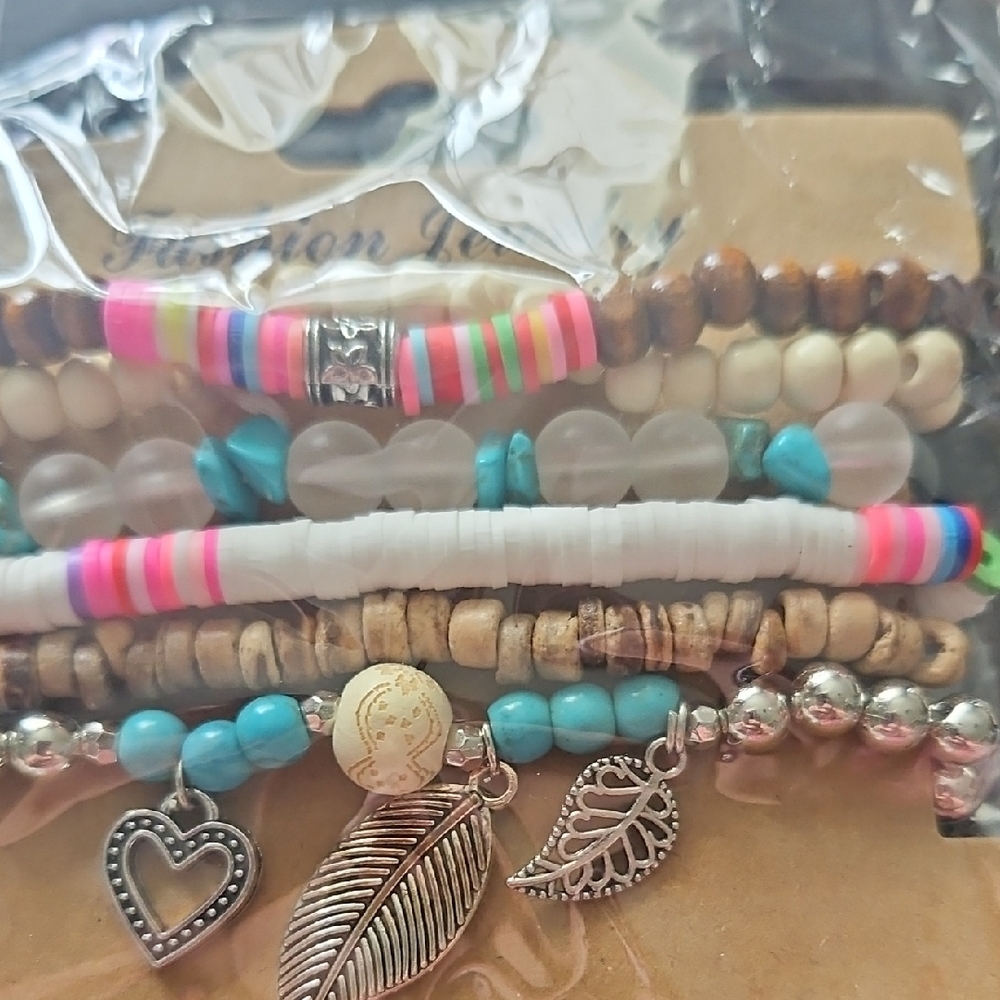Bohemian Multicolor Beaded Bracelet Set